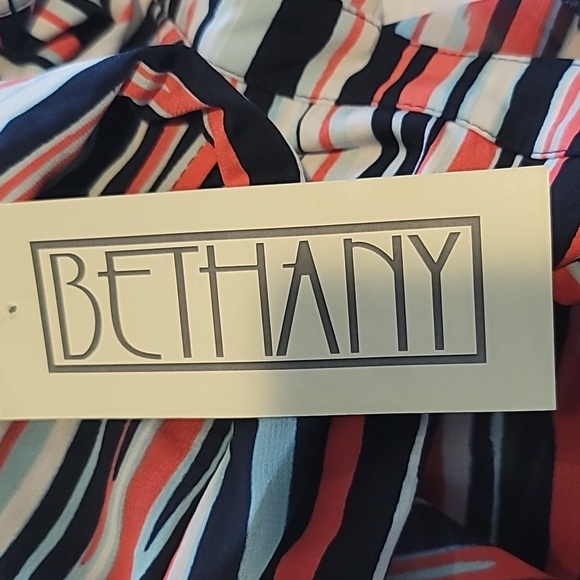 Chic Striped Maxi Dress in Coral, Navy, and White - Picture 7 of 7